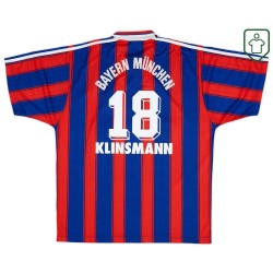 Men's Bayern Munich 1995/97 Home Retro Shirt Klinsmann #18