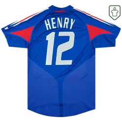 Men's France 2004/06 Home Retro Shirt Henry #12