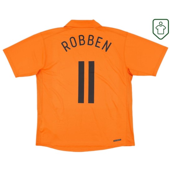 Men's Netherlands 2006/08 Home Retro Shirt Robben #11 Men's Netherlands 2006/08 Home Retro Shirt Robben #11