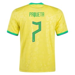 Lucas Paqueta #7 Brazil Home Jersey World Cup 2022