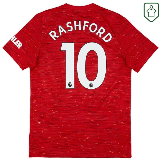 Men's Manchester United 2020/21 Home Retro Shirt Rashford #10 Men's Manchester United 2020/21 Home Retro Shirt Rashford #10