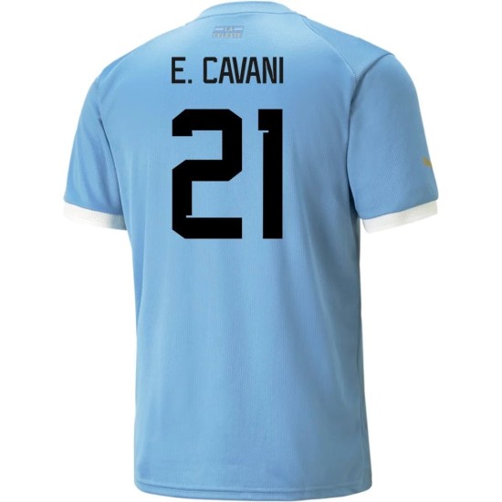 Edinson Cavani #21 Uruguay Home Jersey World Cup 2022