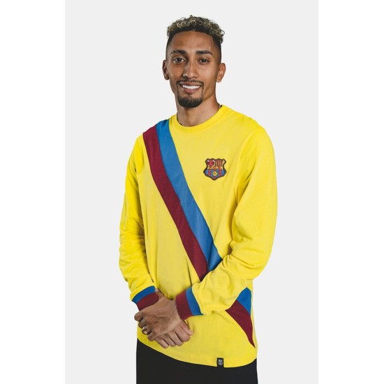 Kid's FC Barcelona 1974/75 Away Long Sleeve Retro Shirt