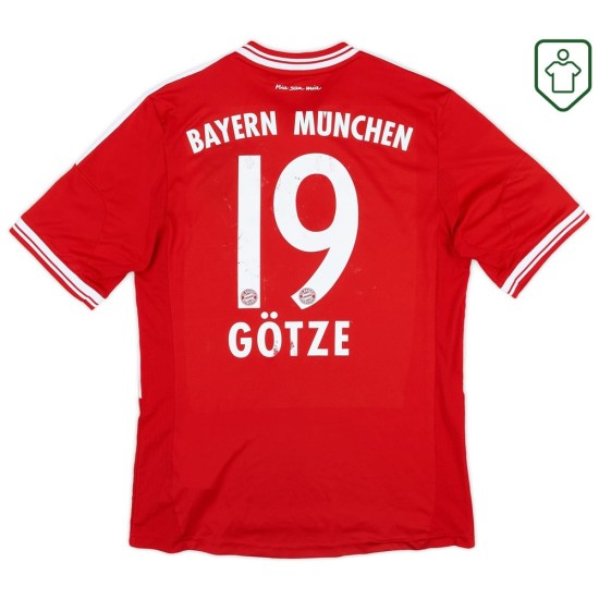 Men's Bayern Munich 2013/14 Home Retro Shirt Götze #19