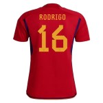 Rodrigo #16 Spain Home Jersey World Cup 2022