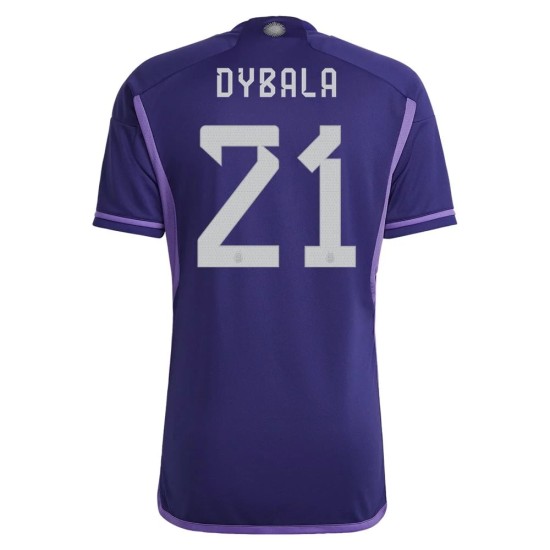 Paulo Dybala #21 Argentina Away Jersey World Cup 2022