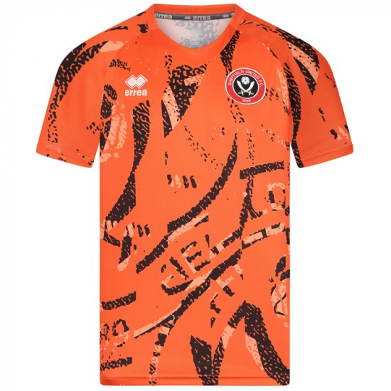Men's Sheffield United 2025/26 Third Warm Up Shirt - Orange Men's Sheffield United 2025/26 Third Warm Up Shirt - Orange