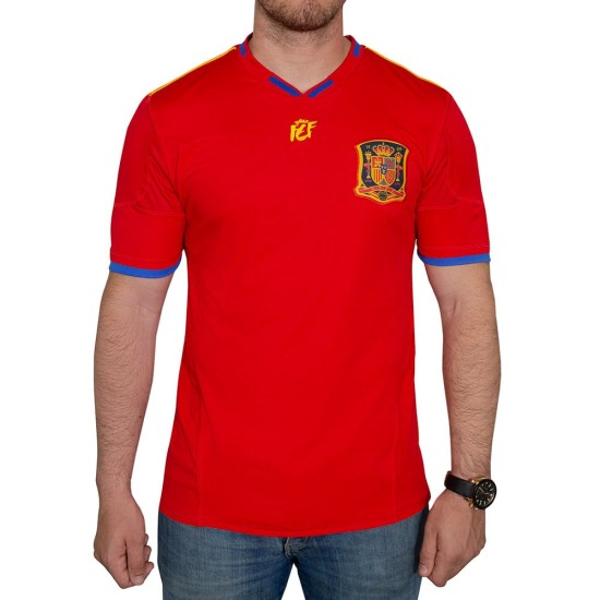 Kid's Spain 2010 Retro World Cup Commemorative Shirt - Red