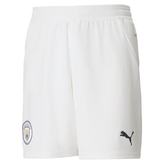 Kid's Manchester City 2024/25 Home Shorts - White Kid's Manchester City 2024/25 Home Shorts - White