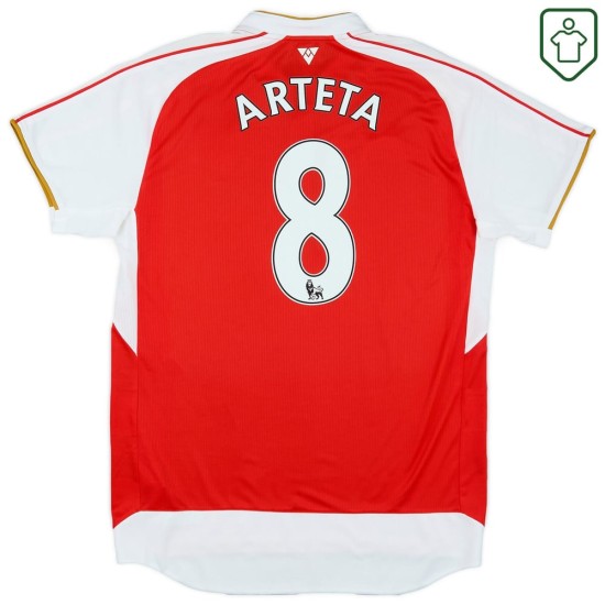 Men's Arsenal 2015/16 Home Retro Shirt Arteta #8 Men's Arsenal 2015/16 Home Retro Shirt Arteta #8