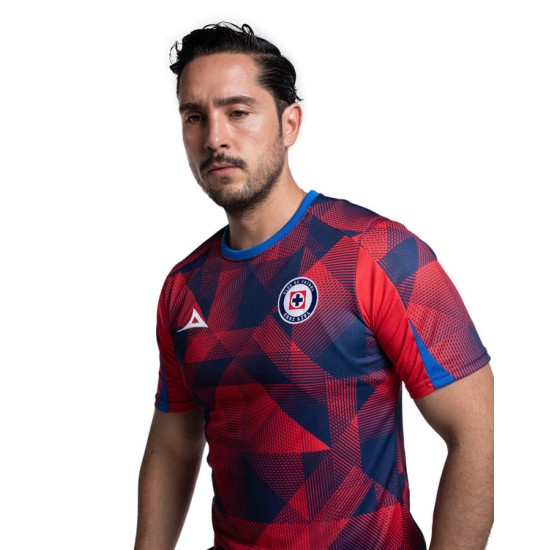 Women's Cruz Azul 2025/26 Third Warm Up Shirt - Red/Navy