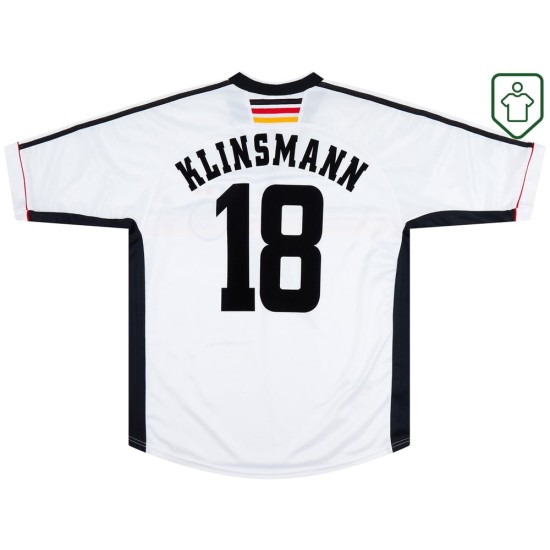 Men's Germany 1998/00 Home Retro Shirt Klinsmann #18 Men's Germany 1998/00 Home Retro Shirt Klinsmann #18