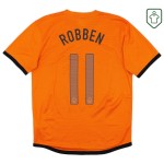 Men's Netherlands 2012/13 Home Retro Shirt Robben #11