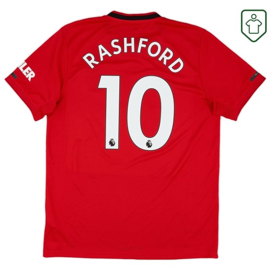 Men's Manchester United 2019/20 Home Retro Shirt Rashford #10 Men's Manchester United 2019/20 Home Retro Shirt Rashford #10