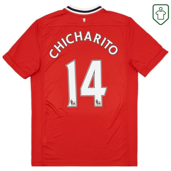 Men's Manchester United 2011/12 Home Retro Shirt Chicharito #14 Men's Manchester United 2011/12 Home Retro Shirt Chicharito #14