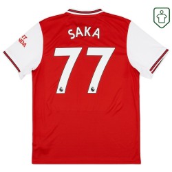 Men's Arsenal 2019/20 Home Retro Shirt Saka #77