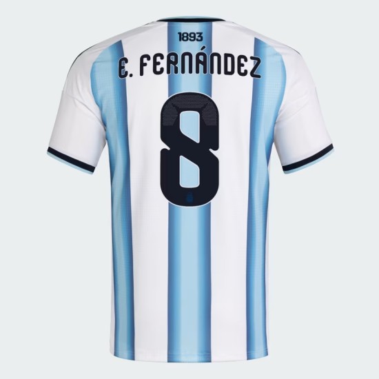 Women's Argentina 2026 Home Authentic World Cup Shirt E. FERNÁNDEZ #8