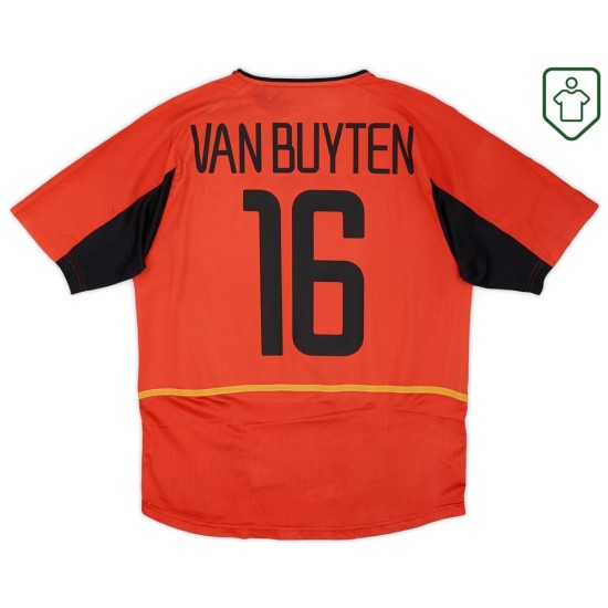 Men's Belgium 2002/04 Home Retro Shirt Van Buyten #16