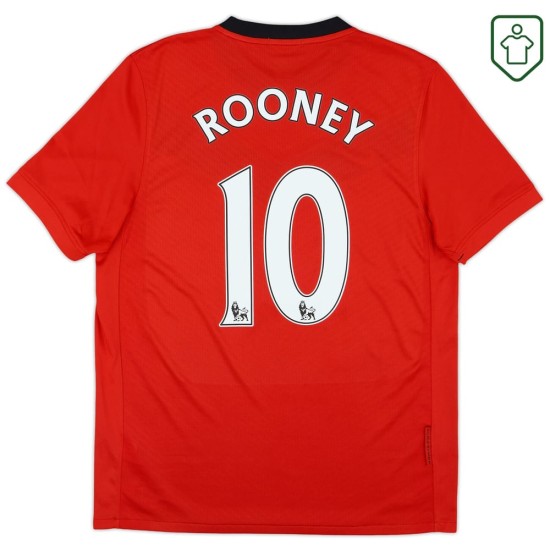 Men's Manchester United 2009/10 Home Retro Shirt Rooney #10