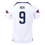 Ricardo Pepi #9 USMNT Home Jersey World Cup 2022