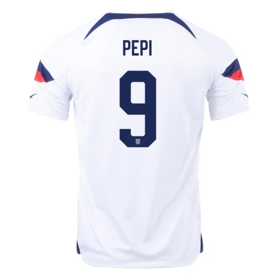 Ricardo Pepi #9 USMNT Home Jersey World Cup 2022