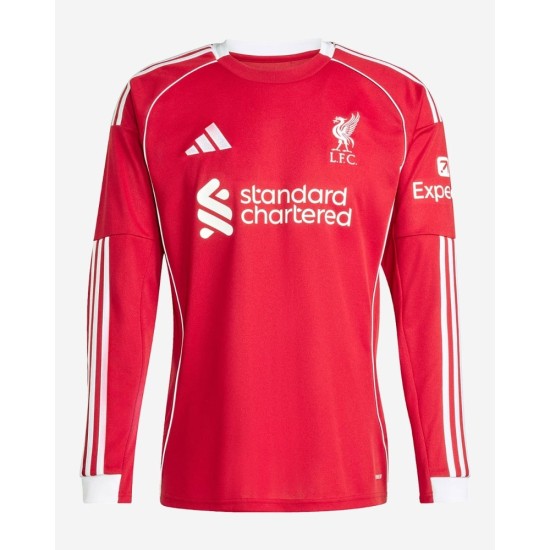 Men's Liverpool 2025/26 Home Long Sleeve Shirt