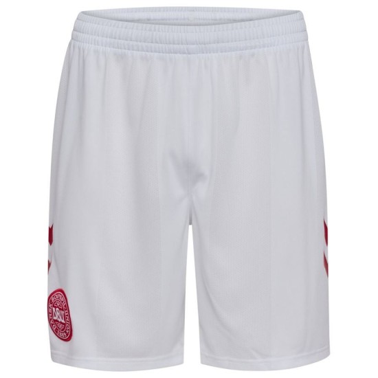 Women's Denmark 2026 Home World Cup Shorts - White Women's Denmark 2026 Home World Cup Shorts - White