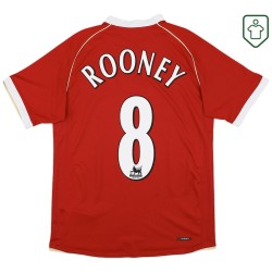 Men's Manchester United 2006/07 Home Retro Shirt Rooney #8