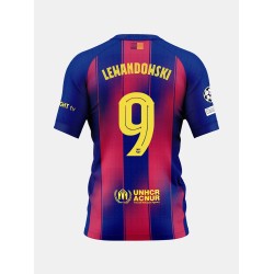 Men's FC Barcelona 2025/26 Home UCL Shirt - LEWANDOWSKI #9