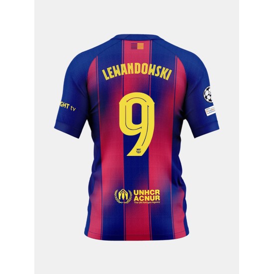 Women's FC Barcelona 2025/26 Home UCL Shirt - LEWANDOWSKI #9 Women's FC Barcelona 2025/26 Home UCL Shirt - LEWANDOWSKI #9