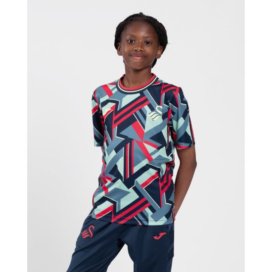 Kid's Swansea City 2025/26 Third Warm Up Shirt Kid's Swansea City 2025/26 Third Warm Up Shirt
