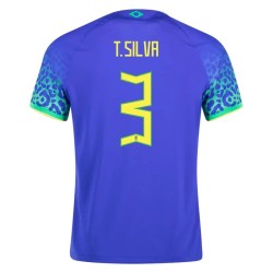 Thiago Silva #3 Brazil Away Jersey World Cup 2022