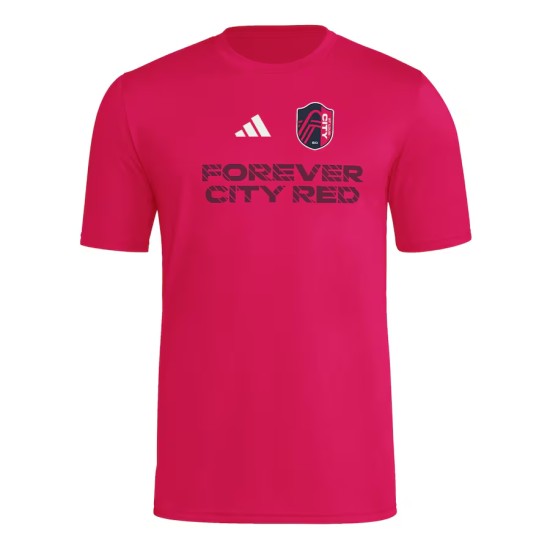Kid's St. Louis City SC 2025 Third Hook AEROREADY Shirt - Pink Kid's St. Louis City SC 2025 Third Hook AEROREADY Shirt - Pink