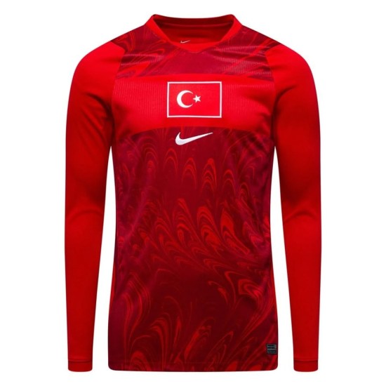 Men's Turkey 2026 Home World Cup Long Sleeve Shirt Men's Turkey 2026 Home World Cup Long Sleeve Shirt