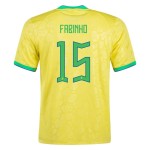 Fabinho #15 Brazil Home Jersey World Cup 2022 Fabinho #15 Brazil Home Jersey World Cup 2022