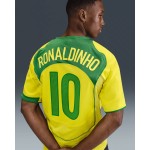 Women's Brazil 2004 T90 Remake Shirt - Ronaldinho #10 Women's Brazil 2004 T90 Remake Shirt - Ronaldinho #10
