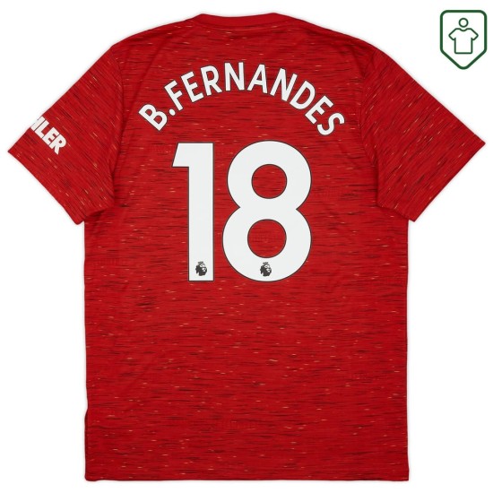 Men's Manchester United 2020/21 Home Retro Shirt B. Fernandes #18