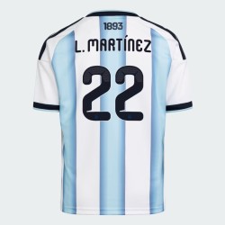 Men's Argentina 2026 Home Authentic World Cup Shirt L. MARTÍNEZ #22