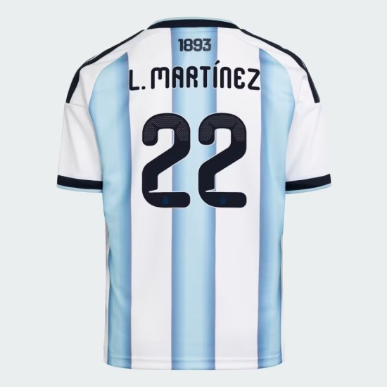 Women's Argentina 2026 Home Authentic World Cup Shirt L. MARTÍNEZ #22