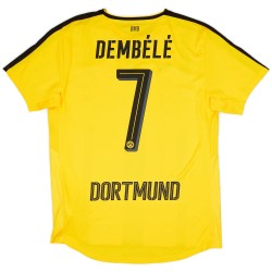 Women's O.DEMBELE BVB Borussia Dortmund 2016/17 Home Shirt