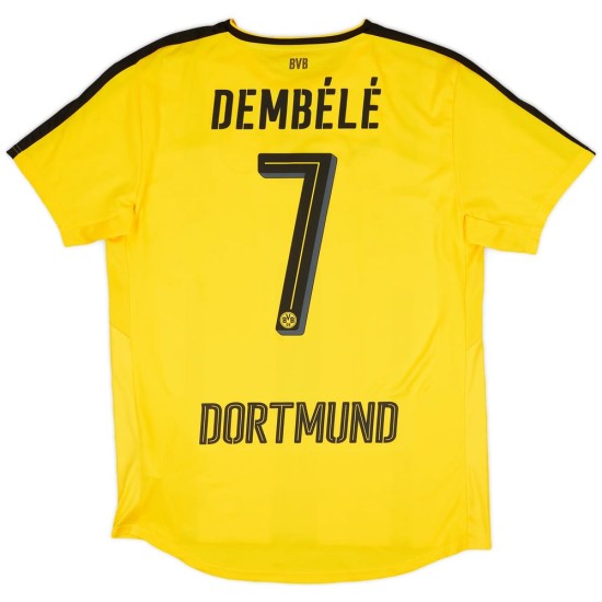 Women's O.DEMBELE BVB Borussia Dortmund 2016/17 Home Shirt