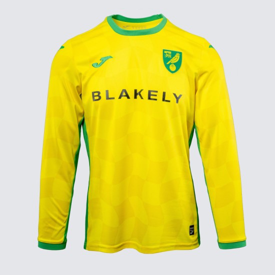 Men's Norwich City 2024/25 Home Long Sleeve Shirt